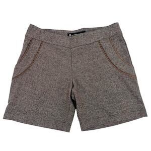 Brooklyn Industries Tweed Shorts Sz 4 Preppy Dark Academia Leather Herringbone